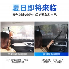 汽車車用防蚊網(wǎng)紗窗窗簾遮陽簾車窗升降通風(fēng)私密透氣磁性防曬隔熱